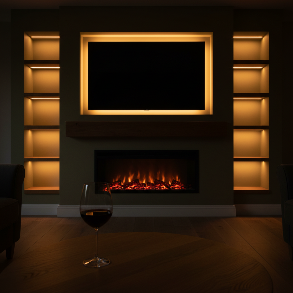 Modern media wall unit