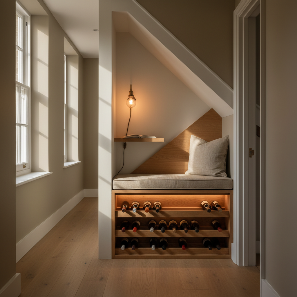 Under stair shelving