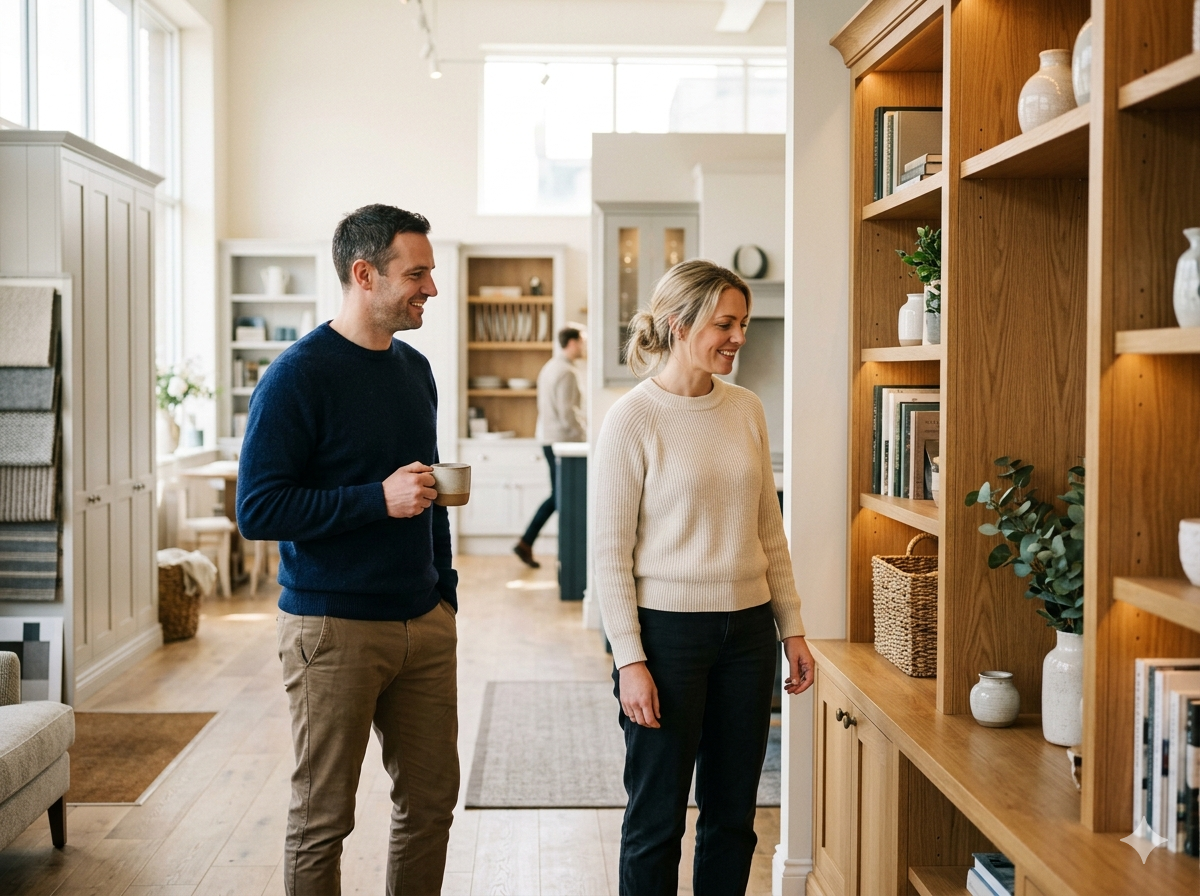 Relaxed showroom visit with no obligation